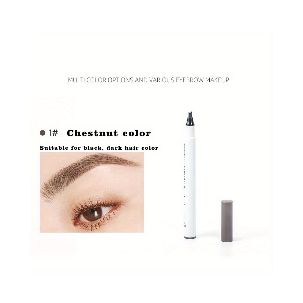 4 Splitted Head Eyebrow Pencil Slender Head Easy Applying And Coloring Liquid Eyebrow Pencil 4 Colors
