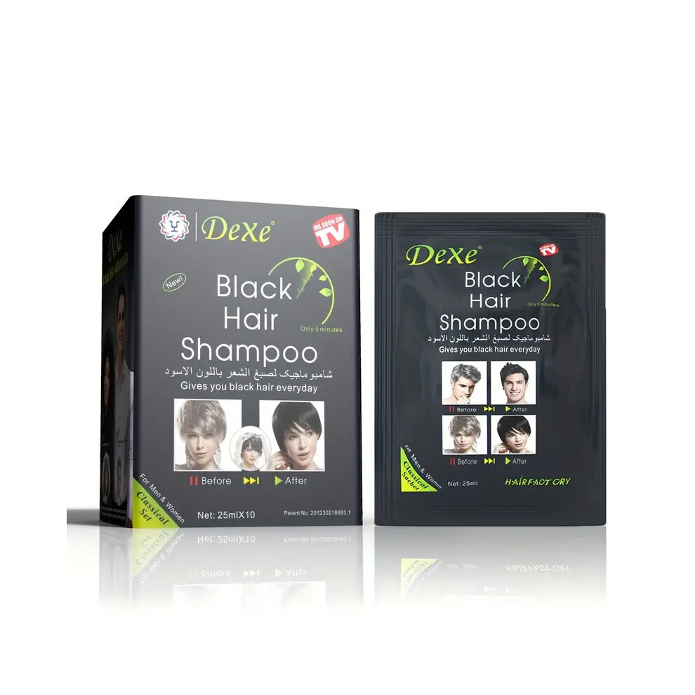 Multicoloured 10Pcs Hair Shampoo Instant Hair Dye For Men Women Natural Plant Hair Dye Shampoo