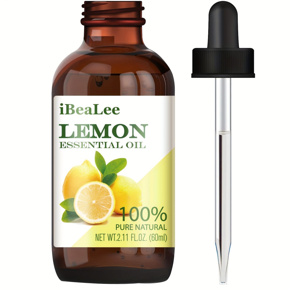 Lemon Essential Hair Care With Glass Dropper 100 Pure Natural Undiluted & Therapeutic Perfect For Skincare Hair & Scalp Care Hair Care Aromatherapy Di