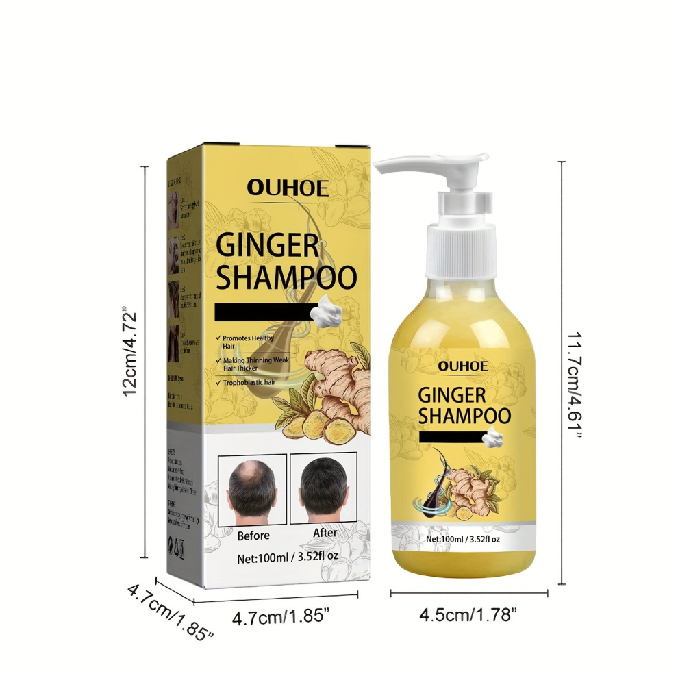 1pcs 2pcs Ginger Hair Shampoo Natural Hair Care Conditioner Hair Fluffy Hair Shampoo Suitable For All Hair Types
