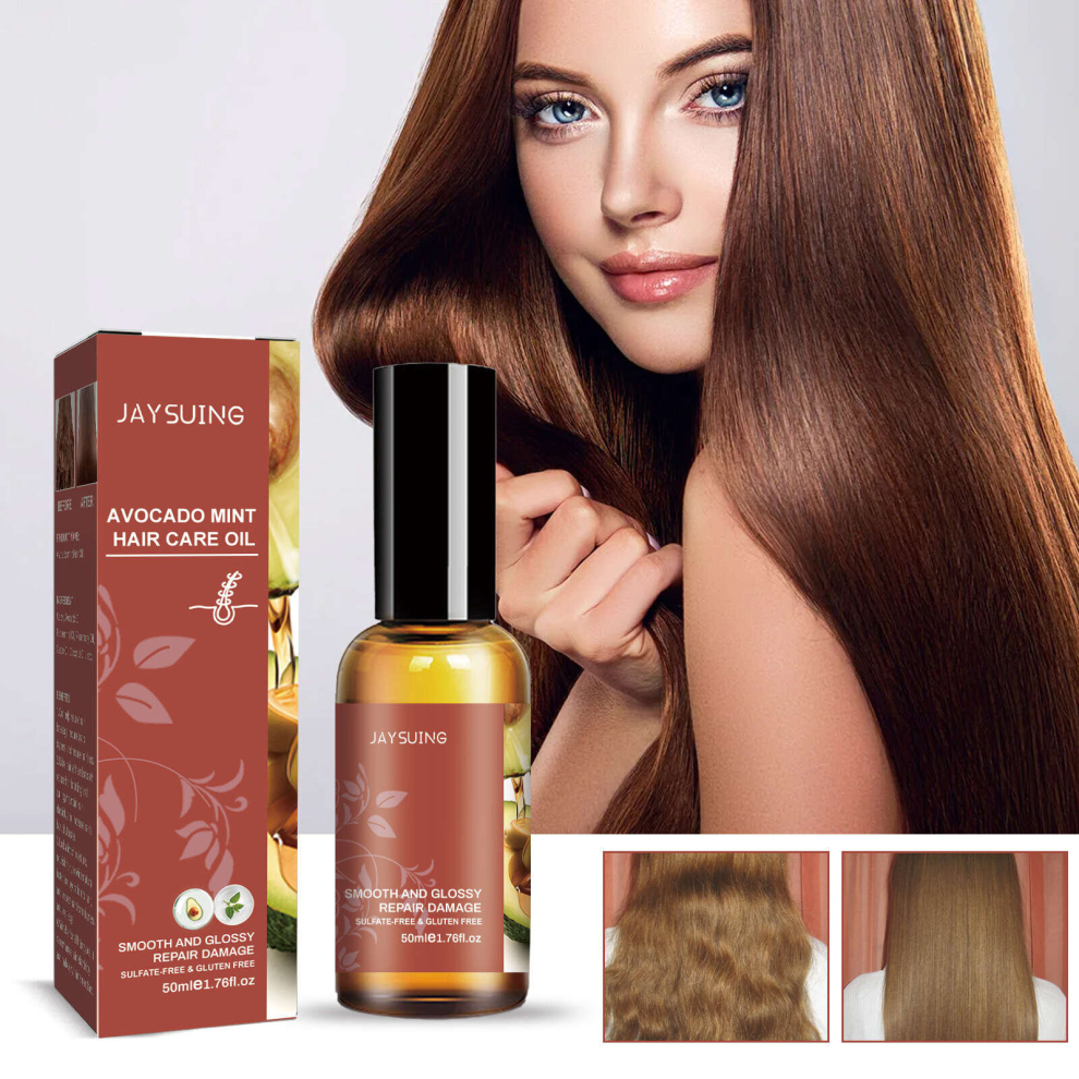 1pcs 3pcs Avocado Mint Hair Acre Essential Hair Care Product For Moisturizing Hair Healthy Hair Penetrates Root To Tip Repairs Split Ends