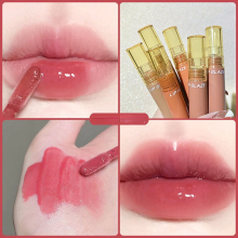 Long Lasting Lip Plumper Glossy Lip Gloss with Non Fading and Non Stick Cup Mirror Waterproof Lipstick for Permanent Stain