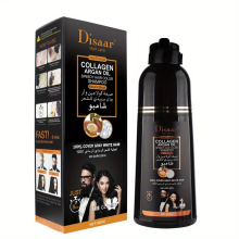 BQ27094 400ml Collagen Argan Hair Shampoo with Botanical Dye for 100% Gray Coverage