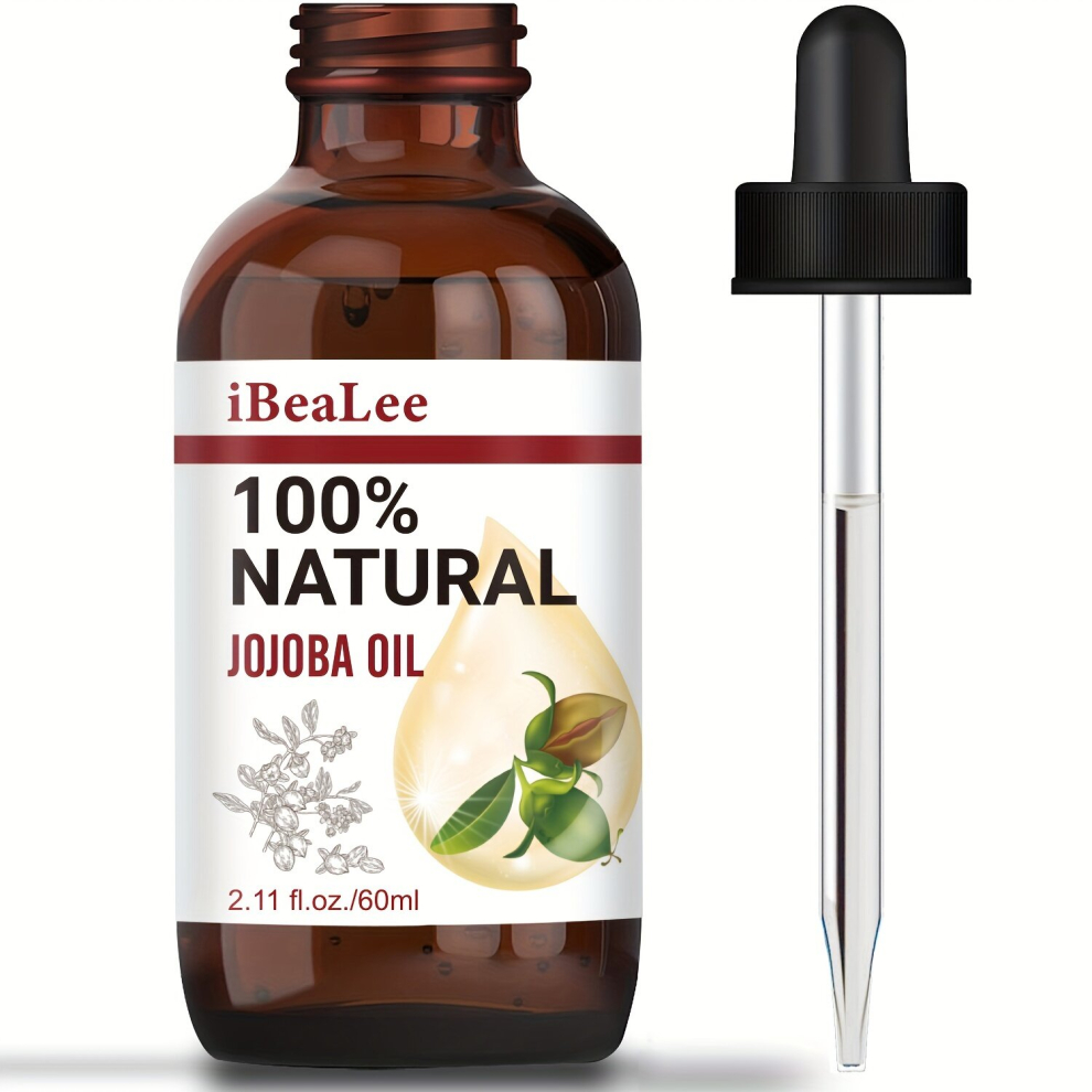 Multicoloured 60Ml Organic Jojoba Hair Essential 100 Pure Jojoba For Hair Care Jojoba For Skin Care & For Hair Smooth Pure Jojoba Essential Oils