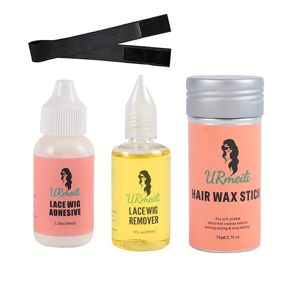 4pcs Waterproof Lace Front Wig Glue For Wigs strong Hold Wig Glue Wig Glue Remover Hair Wax Stick Headband