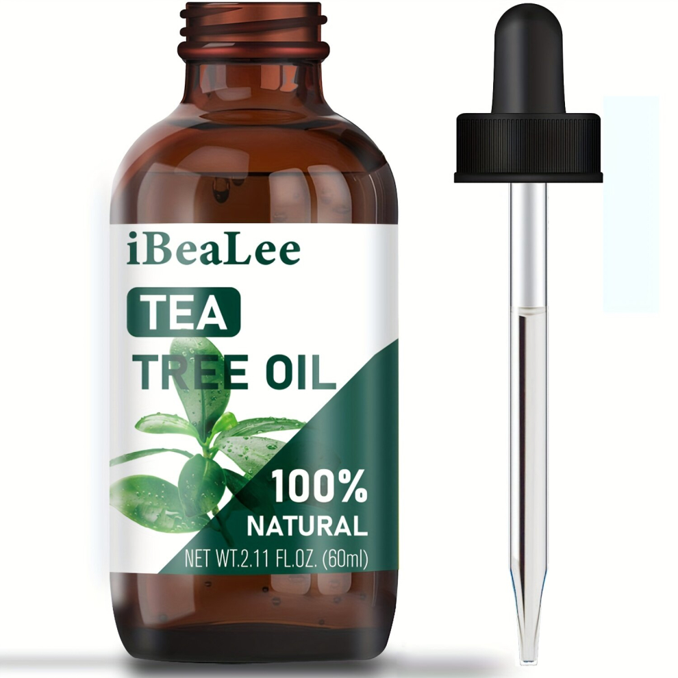Multicoloured 60Ml Tea Tree Hair Essential 100 Pure Tea With Glass Dropper Hair & Scalp Care Face Nails Fragrance For Aromatherapy Diffusers Candle Making Yoga Mass
