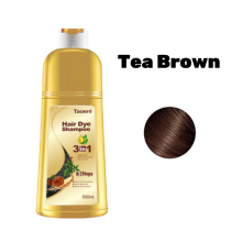 Brown Tea Hair Dye Shampoo For Women And Men Instant Hair Shampoo Plant Hair Dye Shampoo For Gray Hair Coverage
