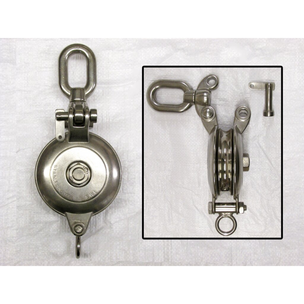 (0.9 Ton) Stainless Steel Logging Snatch Block (Swivel Eye) 600988482968