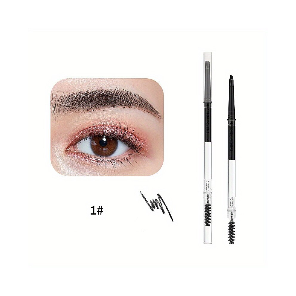 Multicoloured Transparent Double Ended Eyebrow Pencil Three Dimensional Sketch Waterproof And Sweat Proof Holding Smudge Proof Triangular Eyebrow Pencil