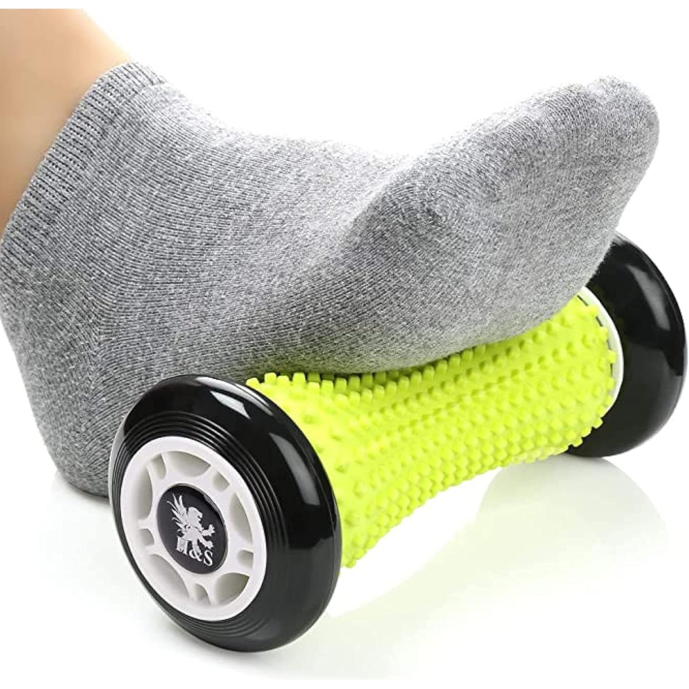 H&S Foot Massage Ball Roller - Muscle Roller Stick For Fascia And Feet - Silicone Exercise Roller Massager With Nubs For Stress Relief And Relaxation