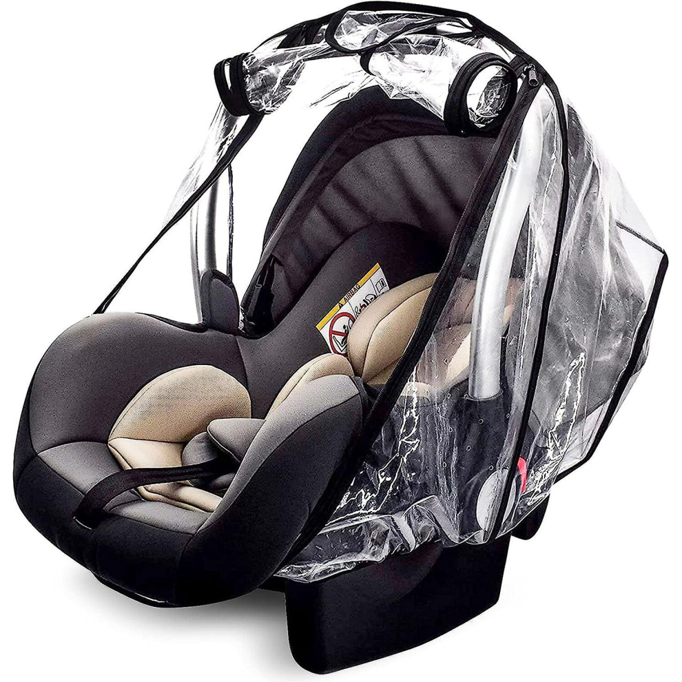 Universal Car Seat Rain Cover Baby Carrier Raincover - Eva Car Seat Weather Shield With Quick-access Zipper Door And Side Ventilation