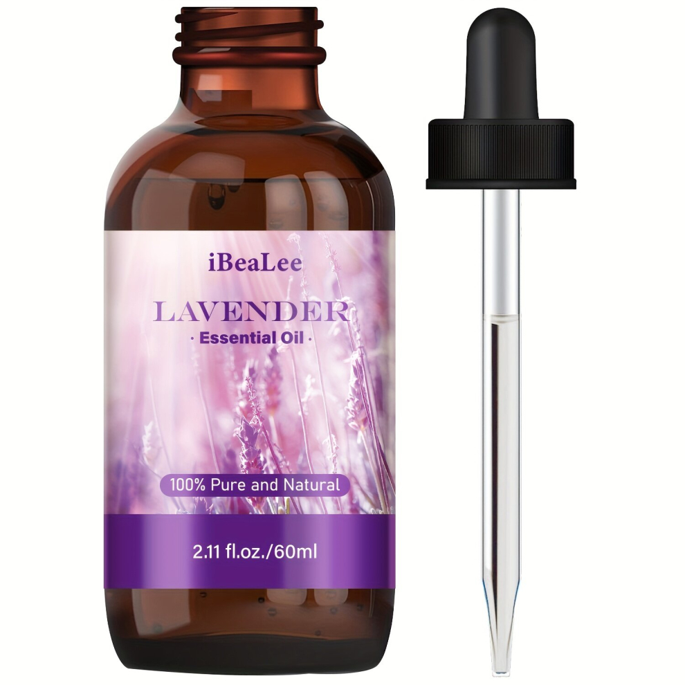 Multicoloured 60Ml Lavender Hair Essential 100 Pure Lavender For Hair Care Lavender Hair Care Product With Glass Dropper