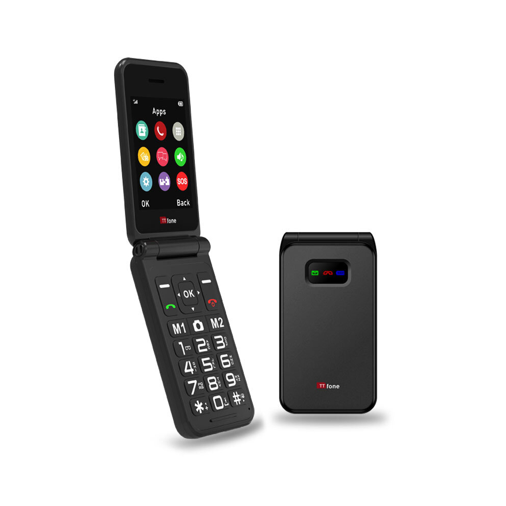 (USB Cable, GiffGaff) TTfone TT760 Black 4G Big Button Mobile Phone-image-OPC-PCN6DJK-NEW