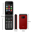 (USB Cable, Smarty) TTfone TT760 Red 4G Big Button Mobile Phone 6