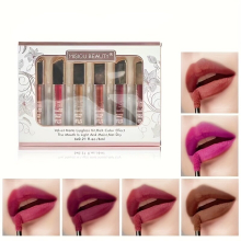 Long Lasting Moisturizing Non Fading Non Stick Cup Lipstick Matte Mist Lip Gloss Lip Glaze Six Gift Boxed Set