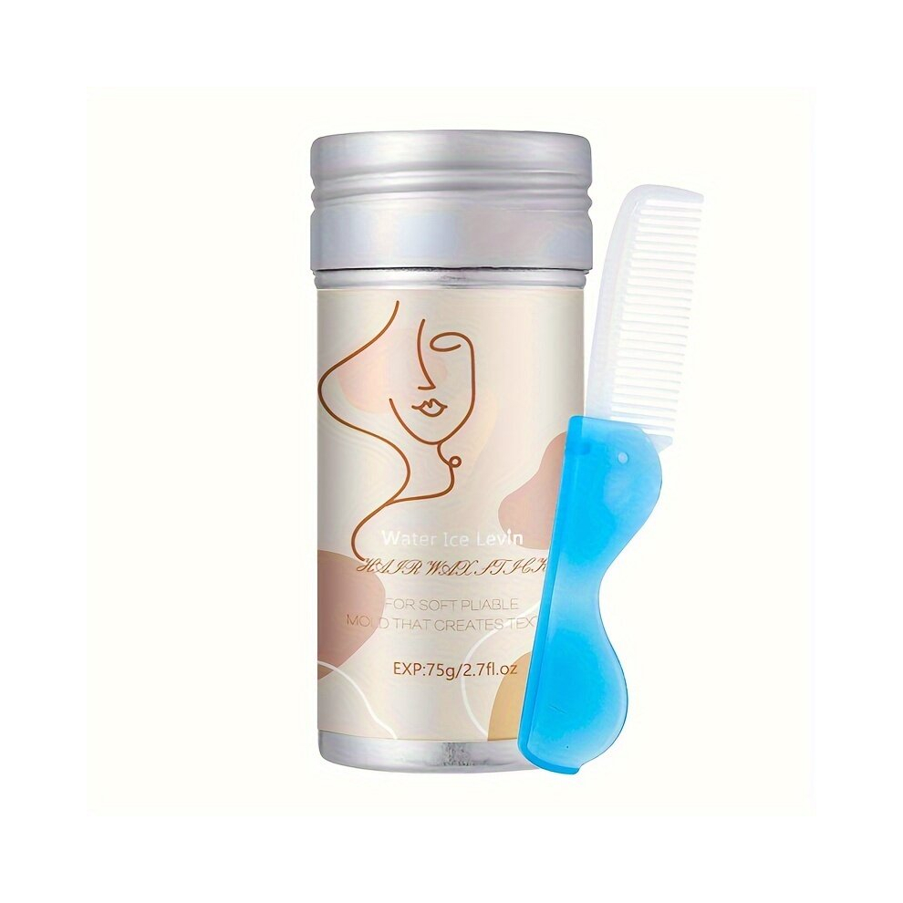 Multicoloured 1Pcs Hair Wax Stick And Comb For Rough And Broken Hair Shaping Hair Long Lasting And Non Greasy Moisturizing Hair Wax Stick