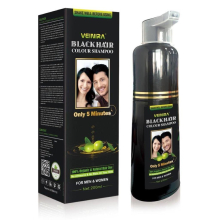 VEINIRA Black Hair Colour Shampoo 200ml for Men & Women, 5-Min Quick Tint, No Skin Stains, 30-Day Lasting Color