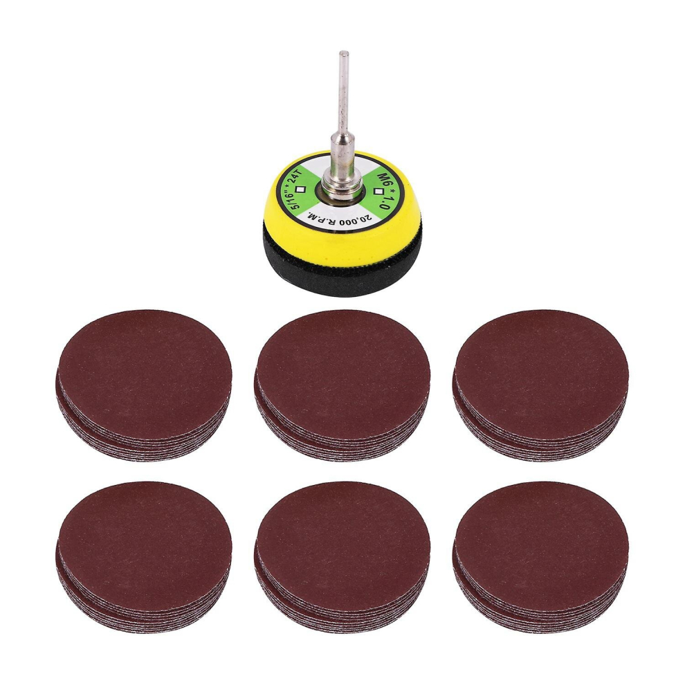 60 Pcs Sanding Paper Grinding Wheel With 50Mm Polishing Pad Adapter, Grits Grinding Pad Grit Paper 9317312099242