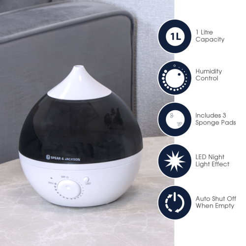 Spear & Jackson Spear & Jackson 1L Aroma Diffuser and Humidifier 1