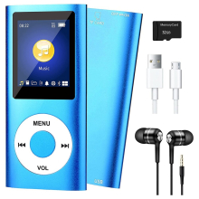 MP3 Player with Bluetooth 5.0, Music Player with 32GB TF Card,(Blue)