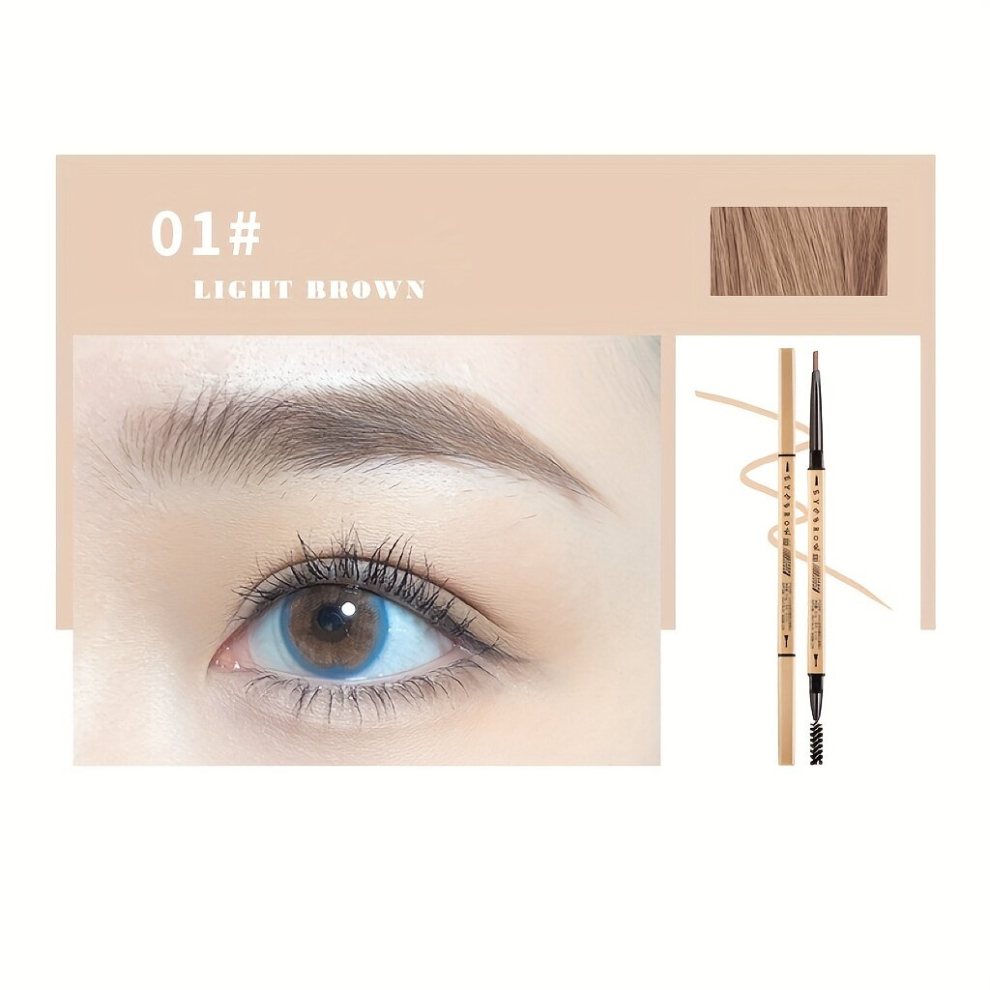 Golden Chopsticks Ultra Slim Eyebrow Pencil Waterproof And Sweat Proof Long lasting Colorfast Natural Eyebrow Makeup