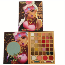 40 Colors Makeup Palette Pearly Matte High Gloss Powder Blusher 3 In 1 Makeup Palette Eyeshadow Palette With Brushes And Mirror