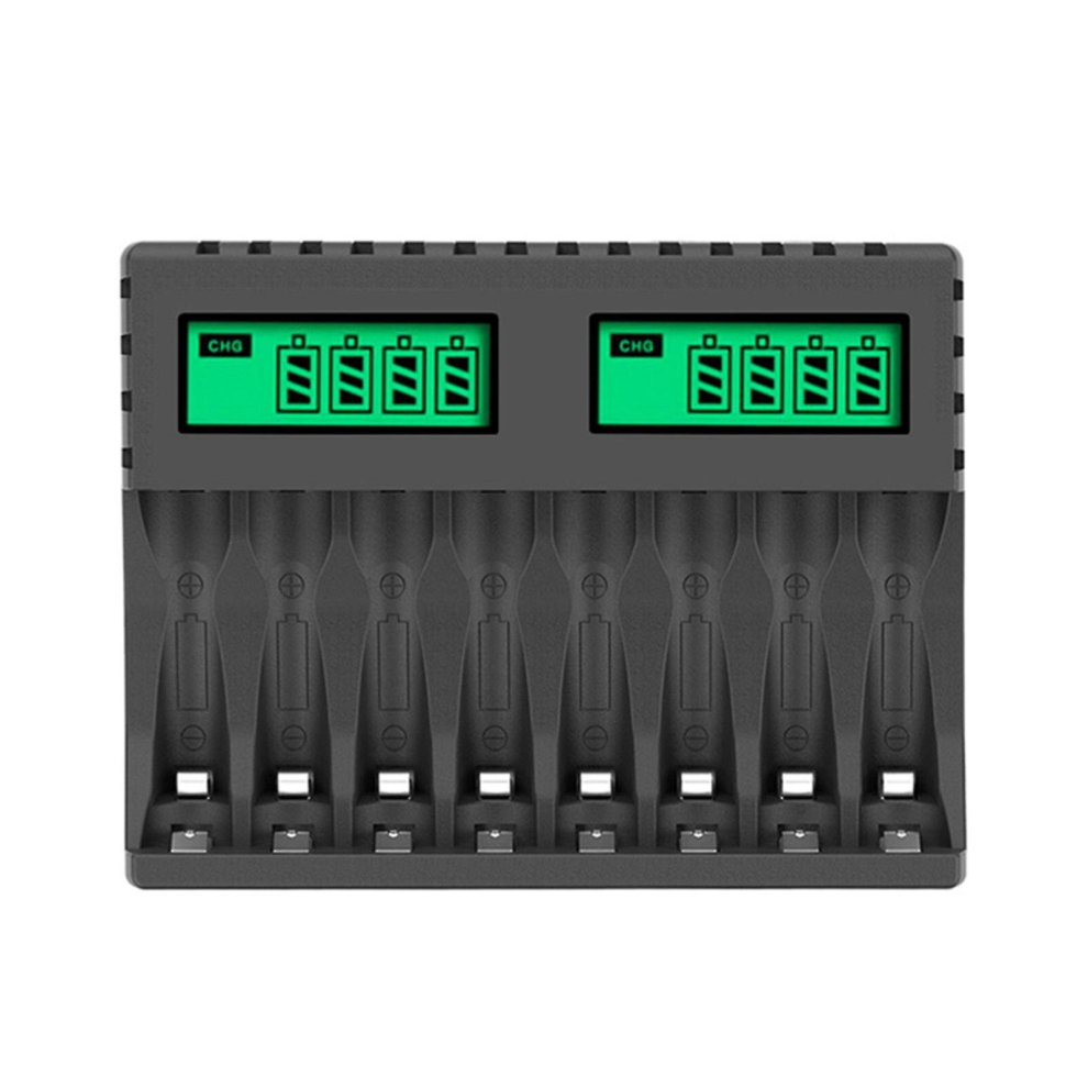 8 Slots Battery Charger Aa/Aaa Digital Display Rechargeable Batteries Charging 9379873124542