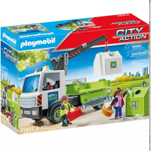 PLAYMOBIL 71431 City Life Glass Recycling Truck with Container