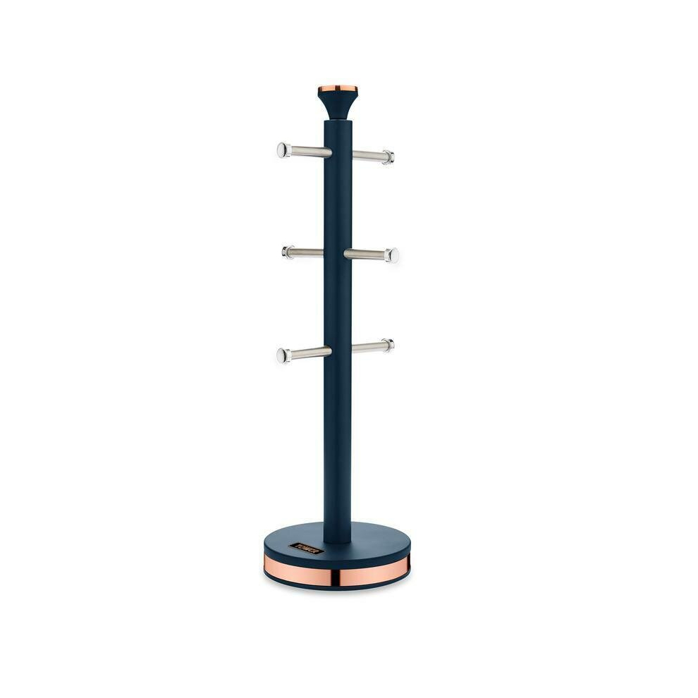 Tower Kitchen Stylish Cavaletto Midnight Blue Rose Gold Mug Tree Cup Holder Rack