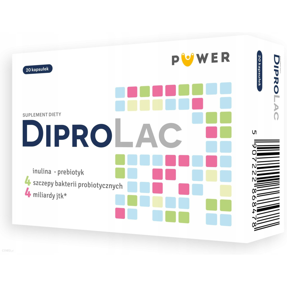 PUWER DIPROLAC 20 kap Inulina prebiotyk Inulin prebiotic supplement