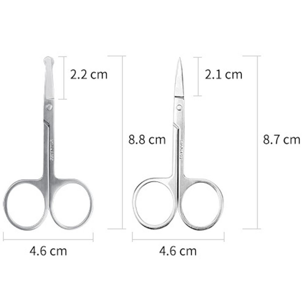 Tianfu Eyebrow And Nose Hair Scissors, Stainless Steel Professional Facial Hair Beard Eyelashes Ear Hair