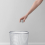 Trash can recycling bin, round, white 4