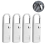 4 Pcs Zipper Pulls Tab Replacement Luggage Zipper Pull Extension Backpack Zippers Tags Handle Mend Fixer Repair For Suitcase-Silver 2