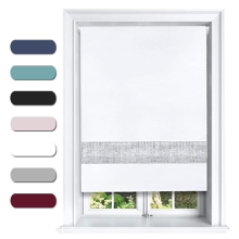 (120 cm Width x 165 cm Drop, White) Lister Cartwright Diamante Blackout Roller Blinds For Windows