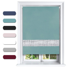 (90 cm Width x 165 cm Drop, Duck Egg) Lister Cartwright Diamante Blackout Roller Blinds For Windows