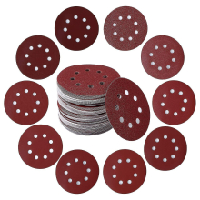 100pcs 125mm 8 Holes Sanding Discs Sandpaper Sander Round Sand Paper