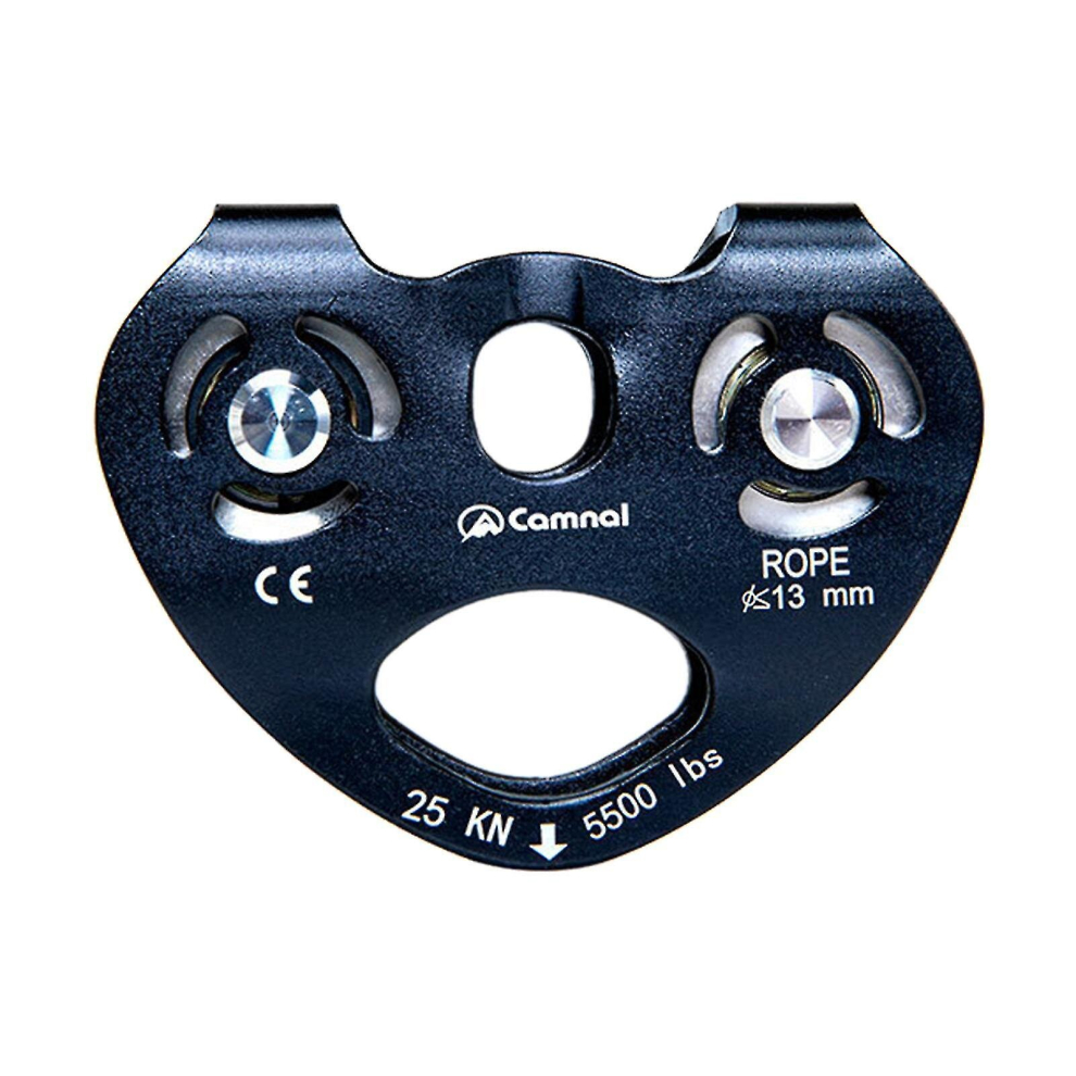 25Kn Mountaineering Rock Climbing Zip Line Wire Cable Trolley Pulley Black 9379873130857