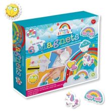 Children\'s Kids Create Make Mould & Paint Your Own SIX Rainbow Magnets Craft Kit