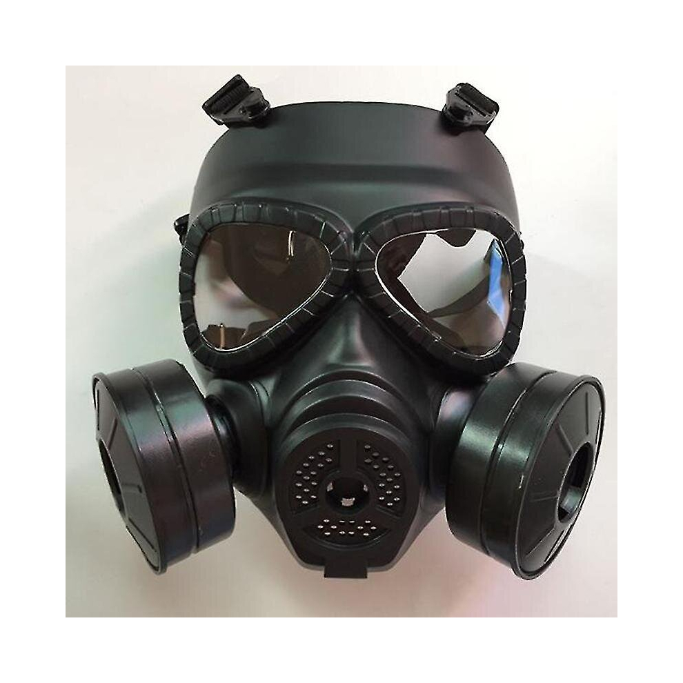 Respirator Tactical Black Gas Mask - Military Style Face Protective Mask - Outdoor Filter Type Dust Mask