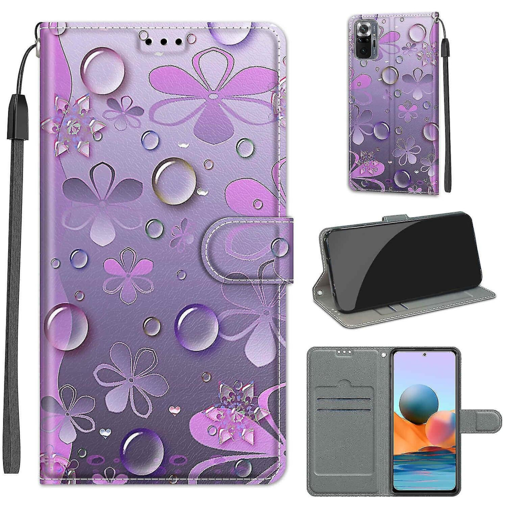 Compatible With Xiaomi Redmi Note 10 Pro Petals Mobile Case Purple 9379873128830