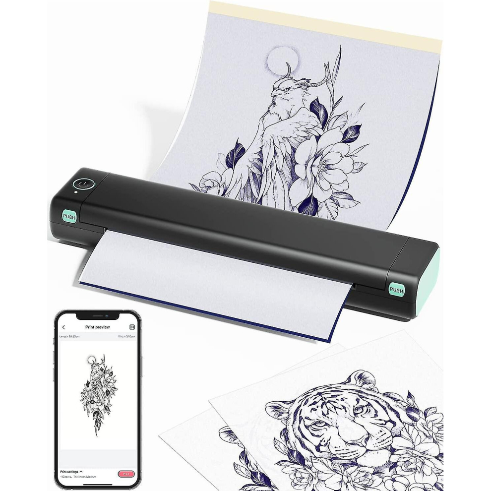 Wireless Tattoo Transfer Stencil Printer Tattoo Transfer Thermal Copier Machine Kit