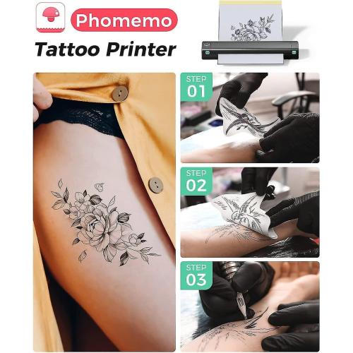 Wireless Tattoo Transfer Stencil Printer Tattoo Transfer Thermal Copier Machine Kit 2
