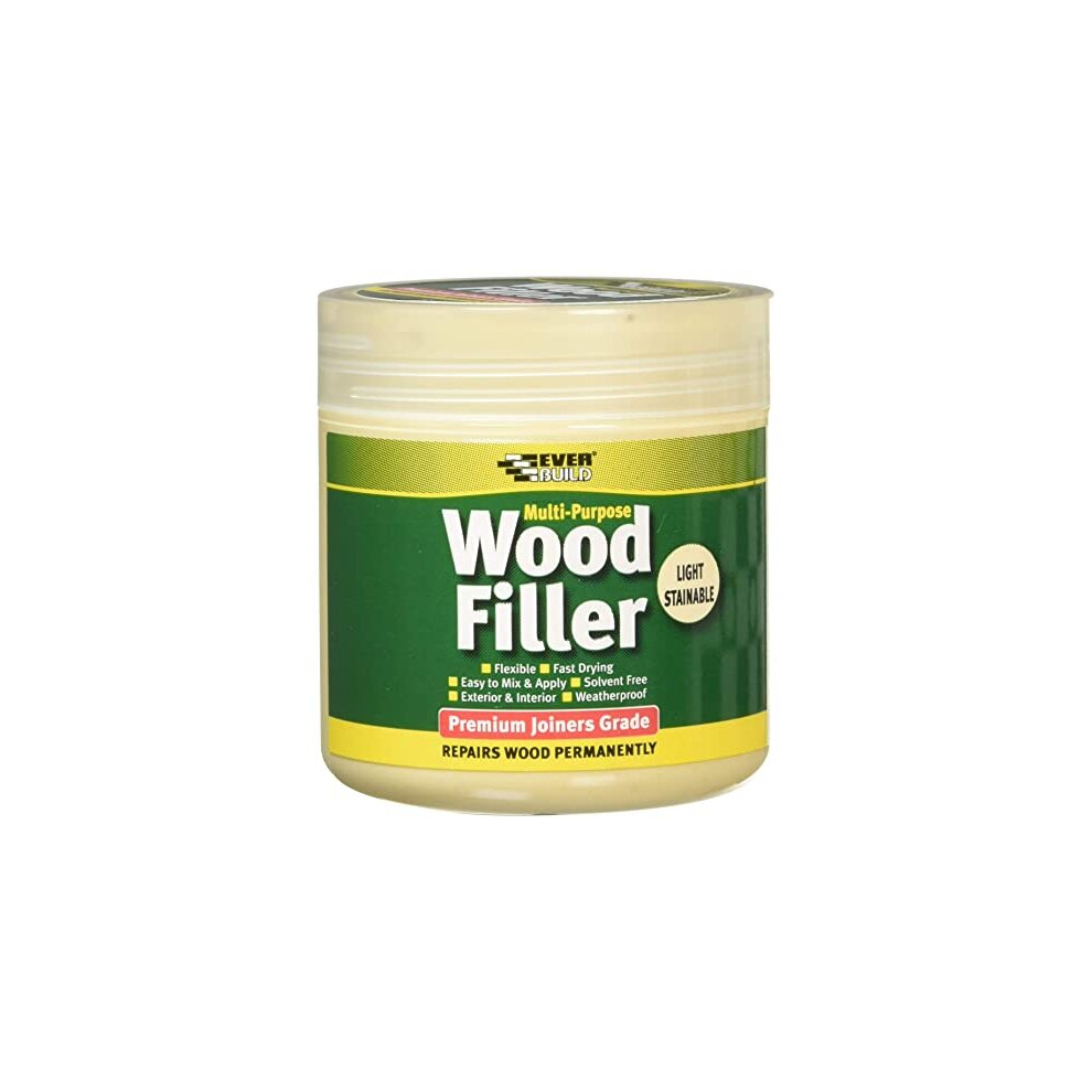 Everbuild Evbmpwfls250 Multi-Purpose Wood Filler, Stainable, 250 Ml Light