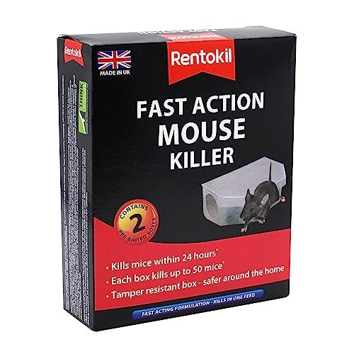 Rentokil RLPSF135 Rentokil Fast Action Mouse Killer, multicolored, 2 pieces