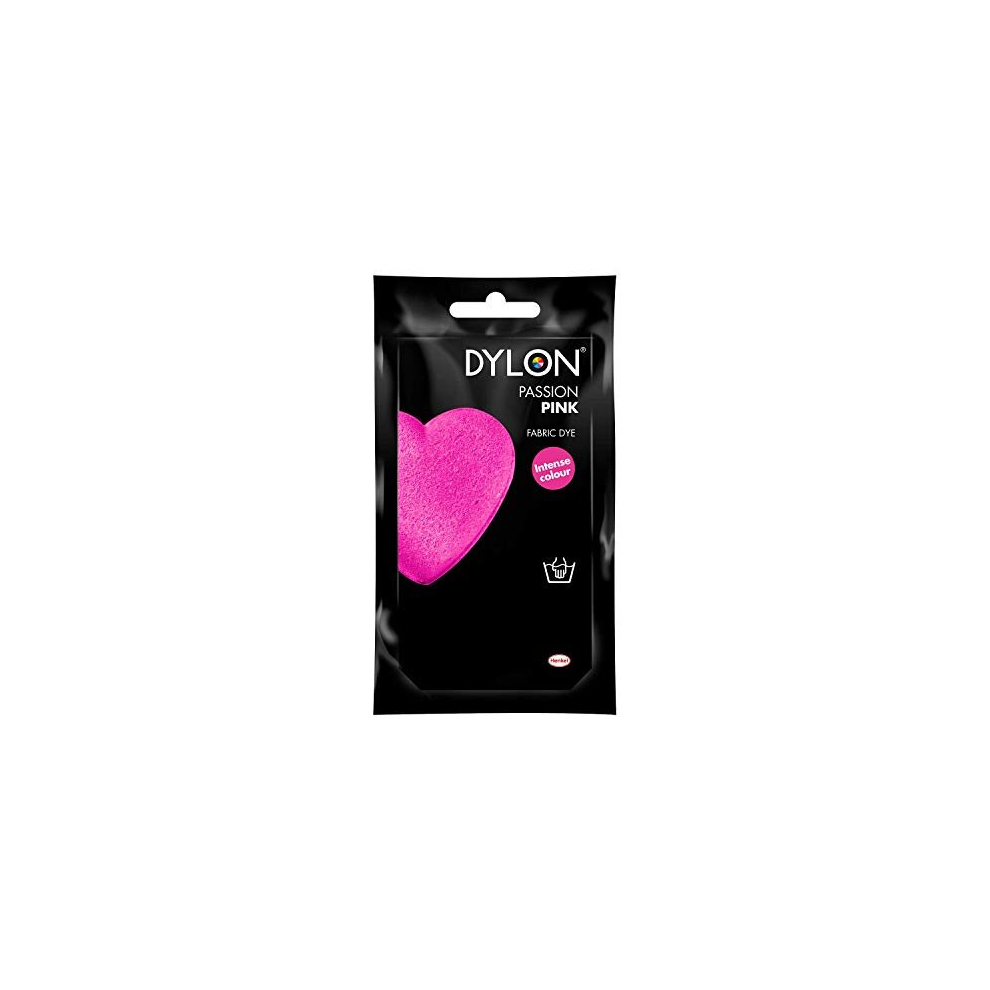 DYLON Hand Dye, Fabric Dye Sachet for Clothes, Soft Furnishings and Projects, 50 g - Passion Pink