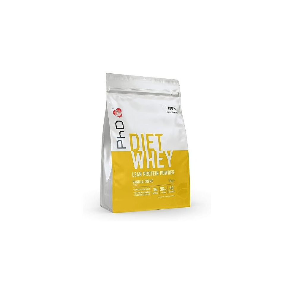 PhD Nutrition Diet Whey High Protein Lean Matrix, Vanilla Cr?me Powder, 40 Servings Per 1 kg Bag