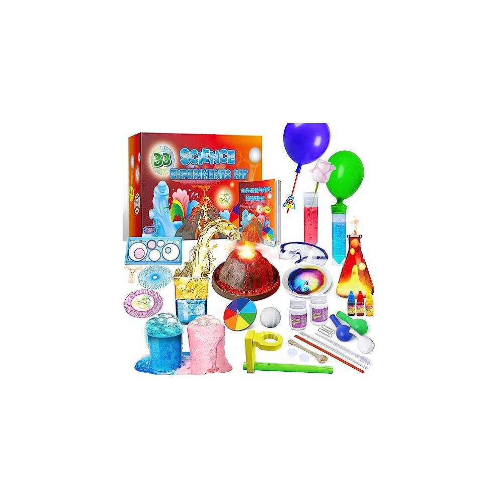 UNGLINGA 33 Experiments Science Kit for Kids Age 4-6-8-10, Science Project STEM Learning Educational Toys Gifts for Boys Girls 4 5 6 7 8 9 10 Years