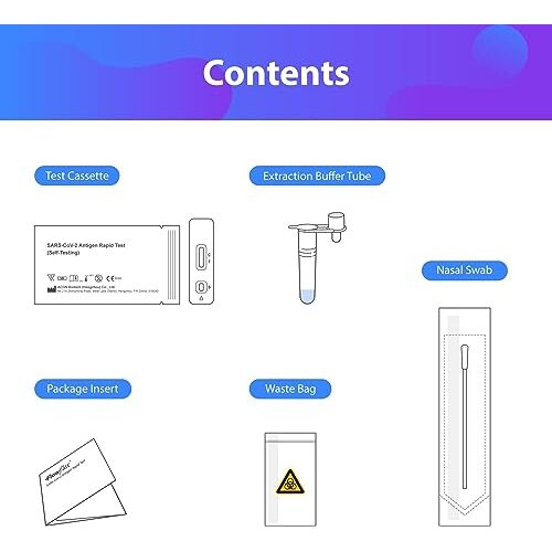 Flowflex One Step Lateral Flow Test Kit | 5 tests | One Step Test for Sars-CoV-2 Antigen |Covid-19 Self Testing Rapid Test | Not For Travel | 1