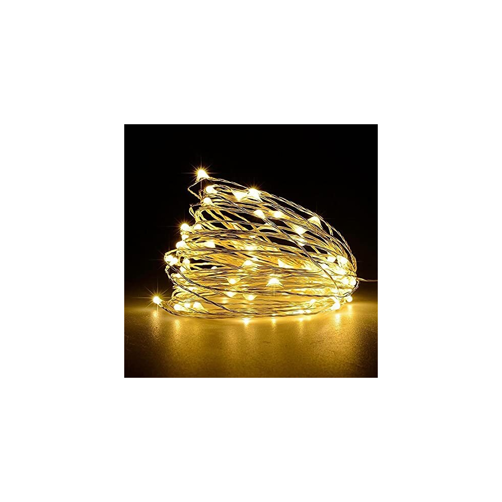 Jsdoin Fairy Lights, 50 LED Battery Operated String Lights Copper Wire Light for Indoor Outdoor Lighting, Bedroom, Wedding Decor, Party, Christmas,