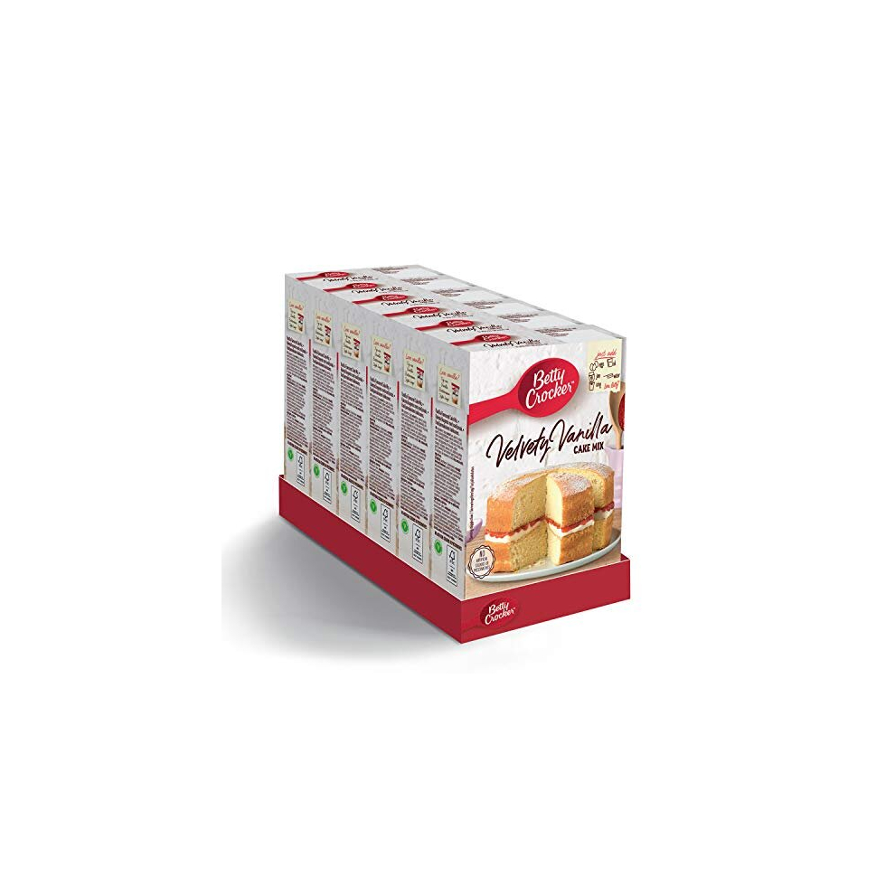 Betty Crocker Velvety Vanilla Cake Mix 425G (Pack Of 6)
